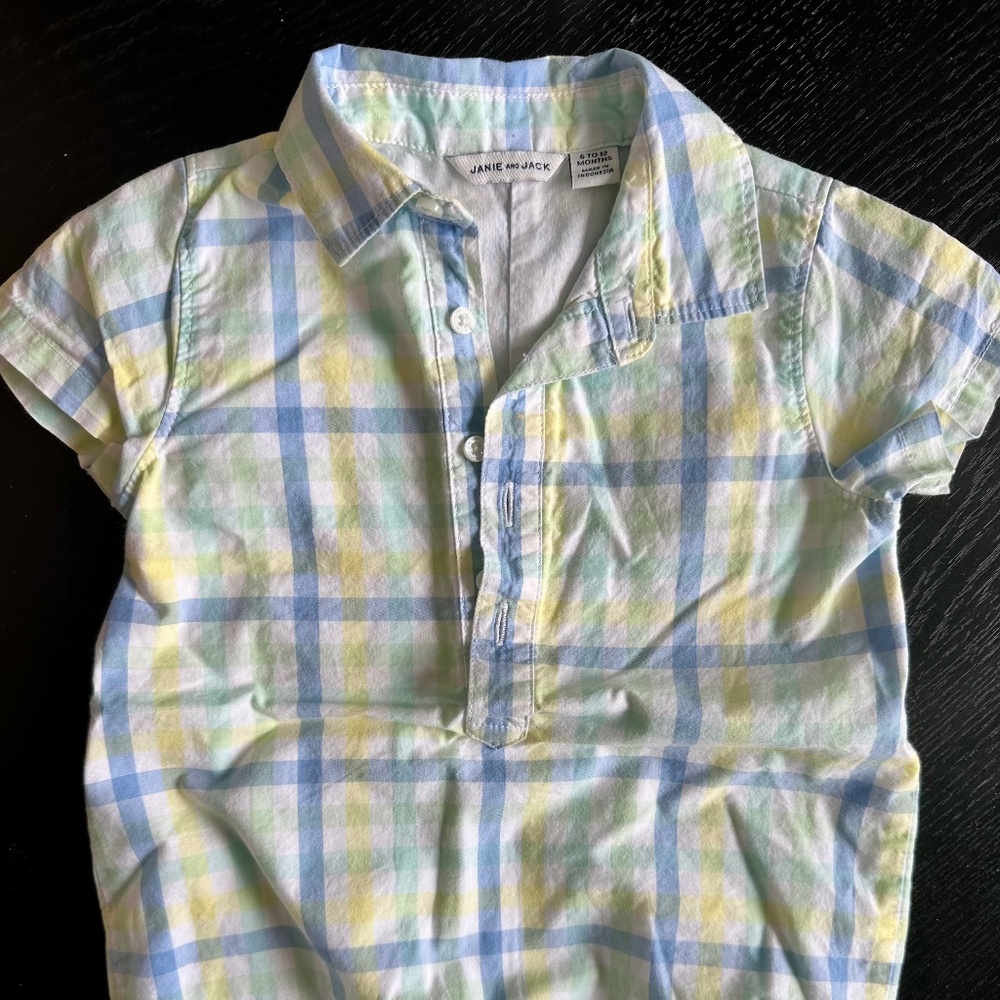 Janie and Jack Boys Polo Romper